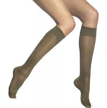 Dámské punčochy SOLIDEA Miss Relax 100 Sheer lýtkové punčochy, Barva Nero, Velikost S