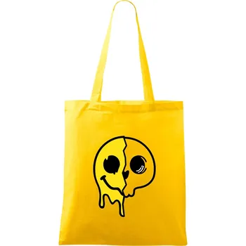 Yin & Yang lebka smajlík - Taška bavlněná - 42 x 38 cm ( Žlutá )