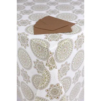 ubrus Ubrus PVC návin 20 m x 140 cm ornamenty šedo-zelené 6738720