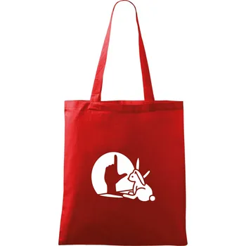 Nákupní taška Zajíc stín loser - Taška bavlněná - 42 x 38 cm ( Červená )