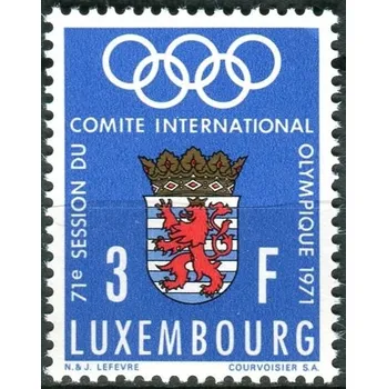 Poštovní známka (1971) MiNr. 826 - ** - Lucembursko - 71. zasedání Mezinárodního olympijského výboru v Lucemburku