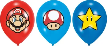 Balónek Amscan Super Mario balónky 27,5 cm 6 ks