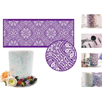 Stencil šablona na dort - krajka 45,5x18cm - Cakesicq