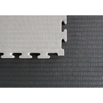 podložka na cvičení 2Msport.cz Tatami puzzle 1x1m 4cm šedo černé - vzor tatami