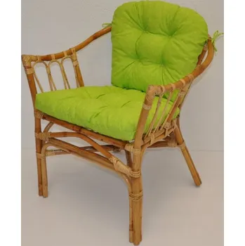 Axin Trading s.r.o. Ratanové křeslo Subaliu - polstr světle zelený melír