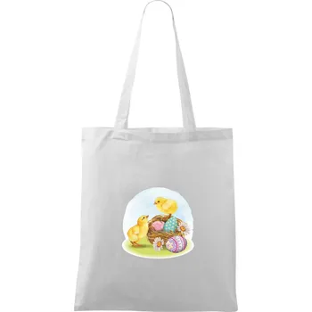 Velikonoční kuřátka - Taška bavlněná - 42 x 38 cm ( Bílá )