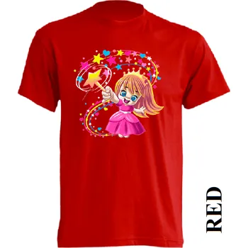 detske-levne-bavlnene-tricko-potisk-carodejnice Barva: Red - červená, velikost: 152