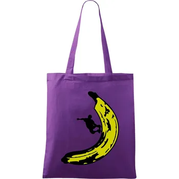 Skateboardista na banánu - Taška bavlněná - 42 x 38 cm ( Fialová )