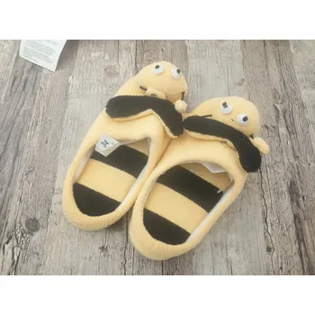 Dětská móda DANAPO Dětské bačkůrky papuče včelka měkké Varianta: žlutá 34