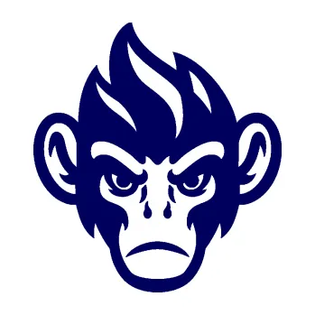 Samolepící dekorace SAMOLEPKA Opičák 002 levá (23 - tmavě modrá) NA AUTO, NÁLEPKA, FÓLIE, POLEP, TUNING, VLASTNÍ TEXT, TISK, AUTOSAMOLEPKY.cz, POLEPY, OBRÁZEK, LOGO, SAMOLEPKY