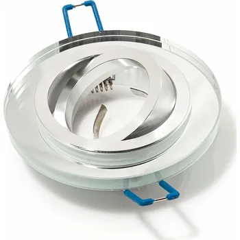 Bodové svítidlo KOLORENO Bodové svítidlo Insa, podhledové, výklopné, GU10, stříbrná - skleněné