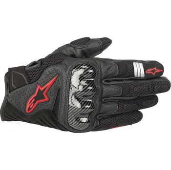 Moto rukavice Alpinestars SMX-1 AIR V2 black/red fluo XL