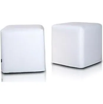 Sedací pytel Sedací vak taburetka block kostka bílá ekokůže TiaHome