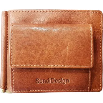 Peněženka Sendi Design pánská kožená dolarovka koňak D-309
