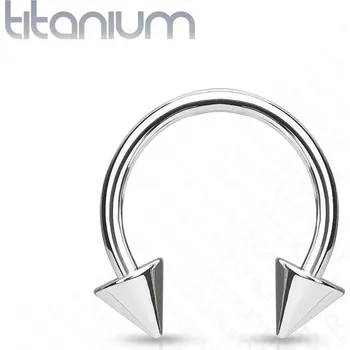 Piercing Piercing - podkova TITAN (1,6 x 10 mm, hroty 4 x 4 mm)