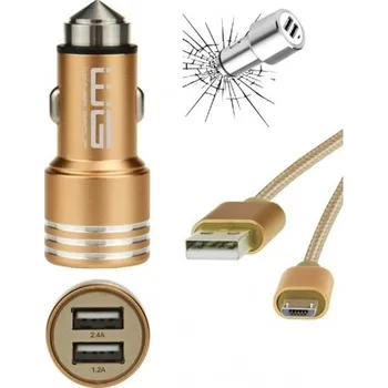 Winner Autonabíječka WG DUAL USB Charger 2,4A + MICRO-USB Cable (Zlatá) 5839