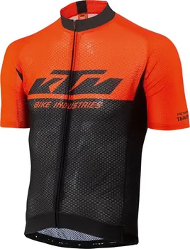 cyklistický dres KTM Factory Team s krátkým rukávem černý/oranžový M