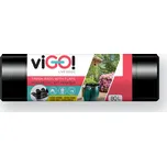 Vigo pytle na odpadky s uchy, 80 l, 80x90+20 cm, LDPE, černé, 10 ks, 31 µm
