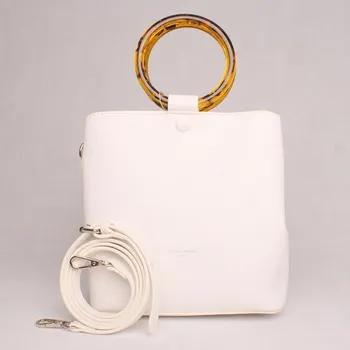 Kabelka Tříoddílová módní bílá kabelka do ruky David Jones CM5672A