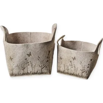 Velikonoční dekorace Koš filc 2ks/32x32cm (538861)