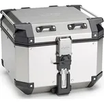 MONOKEY TopCase K-FORCE - 42l, KAPPA (stříbrný, hliník, 40,9x32,3x45,4 cm)