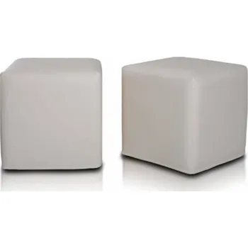Sedací pytel Sedací vak taburetka Block kostka krémová ekokůže TiaHome