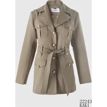 Dámský kabát Kabátek Escandelle Paris 22243 barva: zelená-khaki, velikost: S