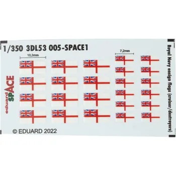 Plastikový model Eduard 1/350 Royal Navy ensign flags (cruiser/destroyers) SPACE