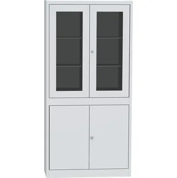 Ocelová skříň SPSK1A, VxŠxH: 1950x950x400 mm, šedá