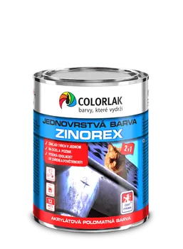 barva na kov COLORLAK Zinorex na kovy S2211 600 ml bílý