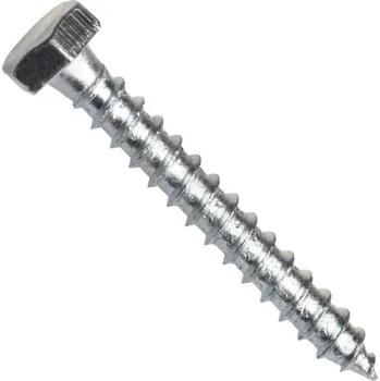 Vrut Din 571 vrut do dřeva se šestihrannou hlavou, ocel, zinek bílý, 8x45 mm