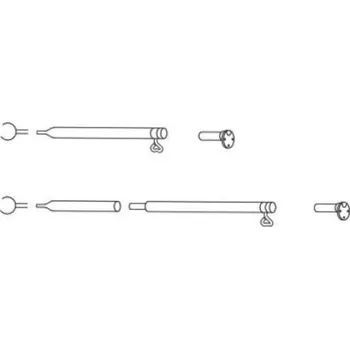Příslušenství ke stanu Tyč GF 2-dílná / 125-205cm / průměr 22/19mm / ocel