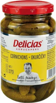 Nakládaná potravina Delicias Cornichons okurčičky mini 370 ml