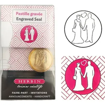 Pečeť Herbin Pečetidlo mosazné průměr 24mm svatba