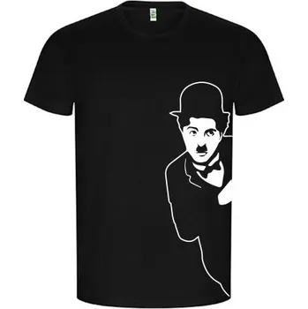 Pánské tričko ROLY Pánské tričko Charlie Chaplin Barva textilu: Černá, Velikost oblečení: M