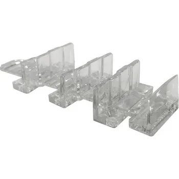 Spodní vodící díl pro posuvné dveře, plast, transparentní