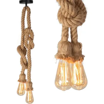 Stropní svítidlo 2 ROPES - kov/lano