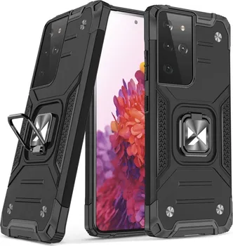 Pouzdro na mobilní telefon Wozinsky Ring Armor Kickstand Tough Rugged Cover pro Samsung Galaxy S22 Ultra černé