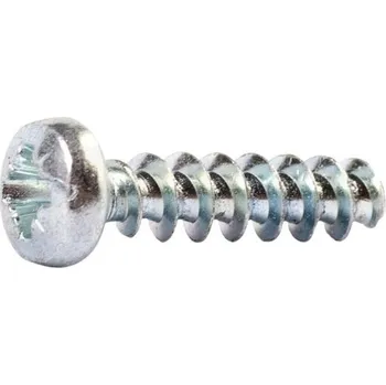 Vrut Vrut do termoplastu, plasfast 30°, půlkulatá hlava, drážka pozidrive, ocel, zinek bílý, 5.0x16 mm