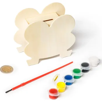 Pokladnička Dřevěná pokladnička k vymalování Žába