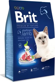 Krmivo pro kočku Brit Premium by Nature Adult Cat Sterilized Lamb 8 kg