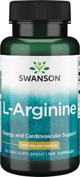 Přírodní produkt Swanson L-Arginin 500 mg 100 cps.