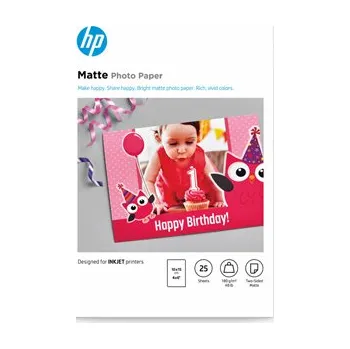 Fotopapír HP Matte FSC, papír, matný, bílý, 180 g/m2, ks, 7HF70A