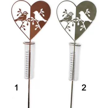 Zahradní dekorace Srdce zápich kov +srážkoměr 100cm mix (538755)