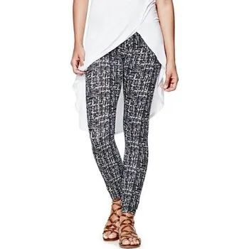 Dámské legíny GUESS dámské legíny Tahci Printed Leggings černá XL