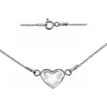 NUBIS® Stříbrný náramek se srdcem Crystals from Swarovski® AB - NB-0201-AB