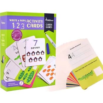 Hlavolam MIDEER Učící stírací karty 123 MD1031