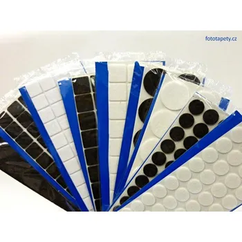 Podložka pod nábytek Filcové kluzné podložky pod nábytek samolepící - hranaté Varianta: rozměr 20 x 20 mm - tmavá, 40 ks v balení