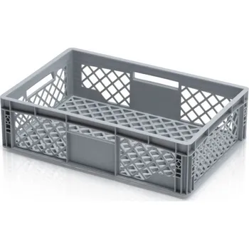 Přepravka na jídlo Plastová Euro přepravka 600x400x170 mm, perforovaná + doprava zdarma