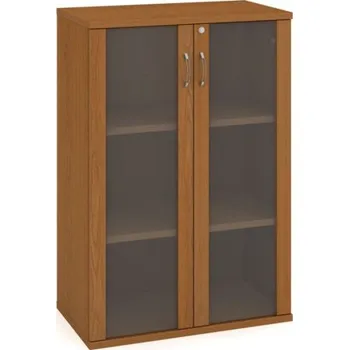 Kancelářský vozík HOBIS kancelářská policová skříň - SZ 3 80 04, zámek Huwill, třešeň + doprava zdarma